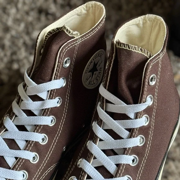 CONVERSE All Star Brown High-Top Sneakers Size 8 Men 10 Women - Picture 7 of 9